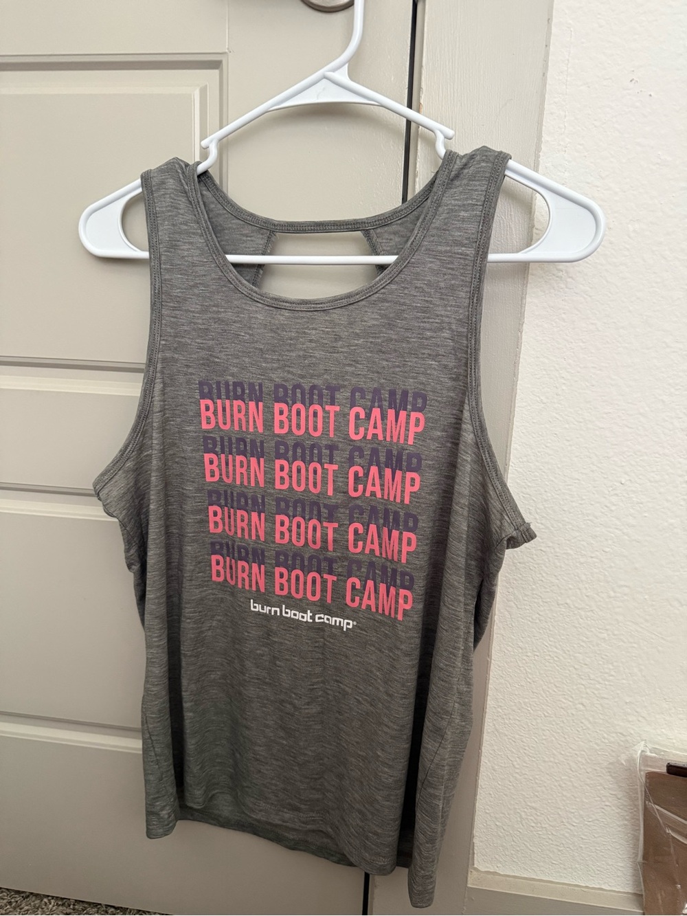 Burn Boot Camp Women's Gray Logo Tank Top